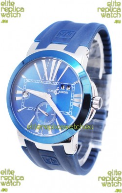 Ulysse Nardin Executive Dual Time Japanese Replica Blue Watch