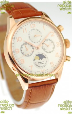 IWC Portuguese Perpetual Calander Swiss Rose Gold Watch