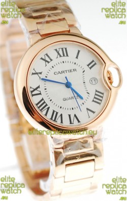 Ballon Bleu De Cartier Japanese Replica Pink Gold Watch
