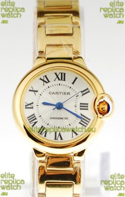 Ballon Bleu De Cartier Japanese Ladies Replica Yellow Gold Watch
