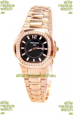Patek Philippe Nautilus Ladies Replica Pink Gold Watch