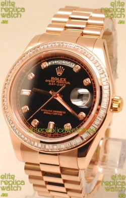Rolex Day Date II Rose Gold Japanese Replica Watch