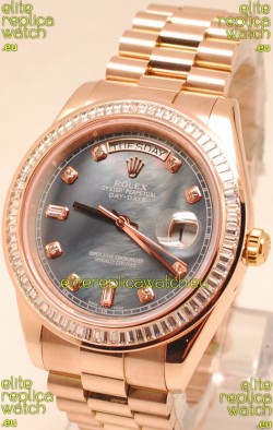 Rolex Day Date II Rose Gold Japanese Replica Watch