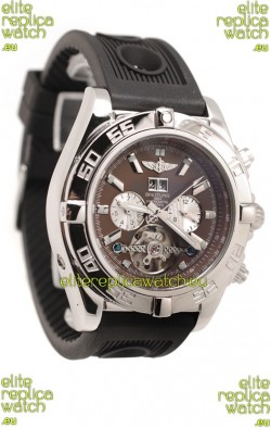 Breitling Chronograph Chronometre Japanese Tourbillon Watch in Brown Dial