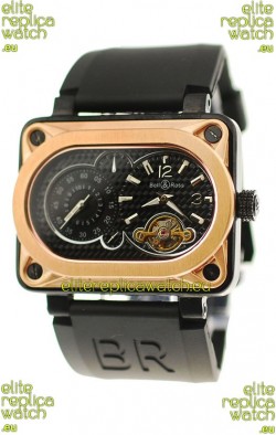 Bell and Ross BR Minuteur Tourbillon Japanese Replica Gold Watch