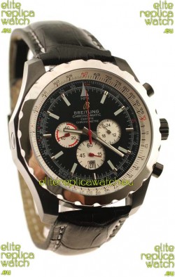 Breitling Chrono-Matic Chronometre Japanese Replica Watch in Black Strap