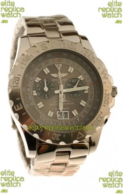 Breitling Chronograph Chronometre Japanese Watch in Grey Dial