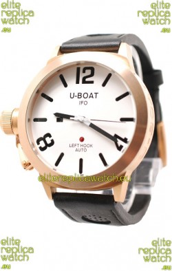 U-Boat Classico Japanese Gold Watch in White Dial