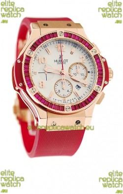 Hublot Gold Big Bang Tutti Fruitti Red Swiss Replica Watch