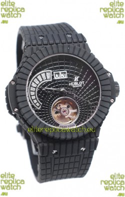 Hublot Black Caviar Tourbillon Power Reserve Japanese Replica Watch