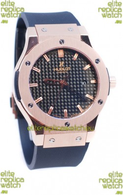 Hublot Classic Fusion Rose Gold Carbon Dial Watch