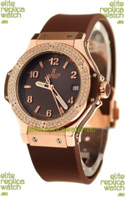 Hublot Big Bang King Cappuccino Diamonds Swiss Replica Quartz Watch