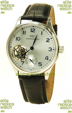 IWC Portuguese Tourbillon Swiss Replica Watch in Silver Dial