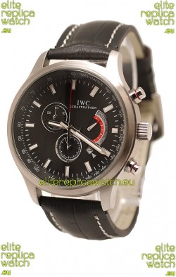 IWC Pilot Antoine de Saint Exupery Japanese Watch in Black Dial
