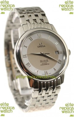 Omega Co-Axial Deville Japanese Steel Watch in Cream Dial