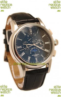 Patek Philippe Grand Complications Replica Watch in Black Dial