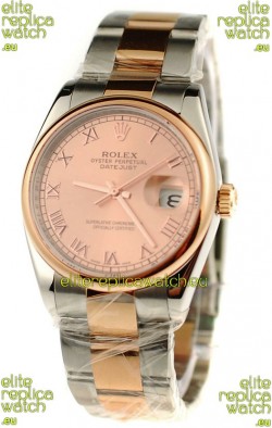 Rolex Day Date Two Tone Japanese Watch in Pink Gold Dial
