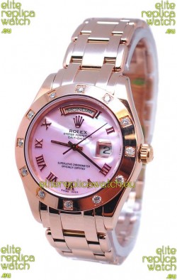 Rolex Day Date Pink Mother of Pearl Japanese Replica Watch