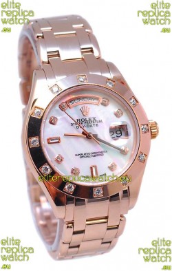 Rolex Day Date White Mother of Pearl Japanese Replica Watch