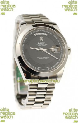 Rolex Day Date II Silver Japanese Replica Watch
