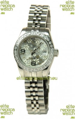 Rolex Floral Motif Datejust Ladies Replica Watch