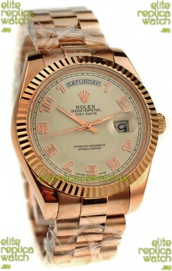 Rolex Day Date Pink Gold Japanese Replica Watch