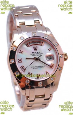 Rolex Day Date White Mother of Pearl Japanese Replica Watch