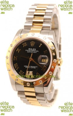 Rolex DateJust Mid-Sized Swiss Replica Gold Watch