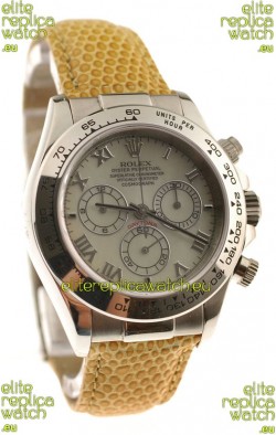 Rolex Daytona Cosmograph Swiss Replica Watch in Yellow Pearl Dial