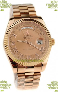 Rolex Day Date Pink Gold Japanese Replica Watch