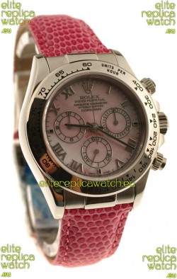 Rolex Daytona Cosmograph Swiss Replica Watch in Light Pink Pearl Dial