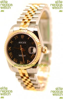 Rolex DateJust Mid-Sized Swiss Replica Two Tone Watch