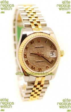 Rolex DateJust Mid-Sized Swiss Replica Two Tone Watch