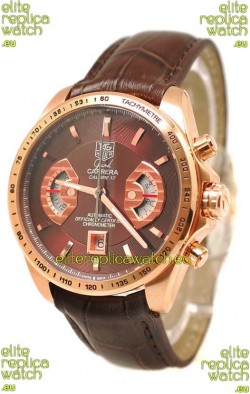 Tag Heuer Grand Carrera Japanese Replica Gold Watch