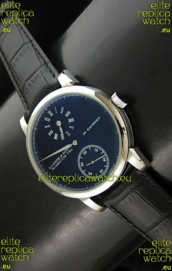 A. Lange & Sohne Cortes de Geneve Decorative Bridges Classic Replica Watch in Black Dial