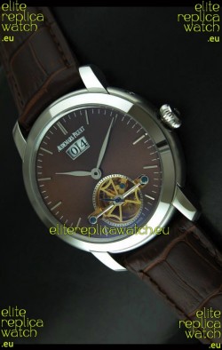 Audemars Piguet Jules Tourbillon Japanese Replica Watch in Brown Dial