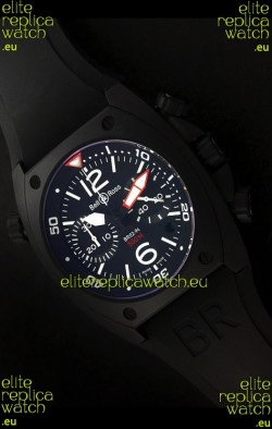 Bell and Ross BR-02 Tonneau Swiss Replica Watch in Black Dial