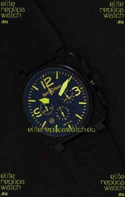 Bell and Ross BR01-94 7750 Swiss Watch in Yellow Markings