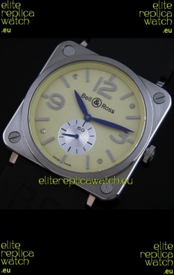 Bell & Ross Japanese Watch in Gold Ivory Dial