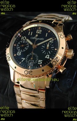 Breguet Aeronavale Swiss Replica Watch in Pink Gold