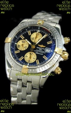 Breitling Windrider Swiss Replica Watch in Black Dial Two Tone Markers