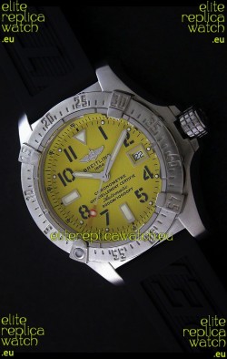 Breitling Avenger Seawolf Swiss Replica Watch in Yellow Dial 