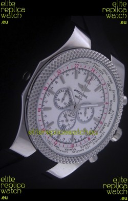 Breitling Bentley Chronograph Japanese Replica Watch in White Dial