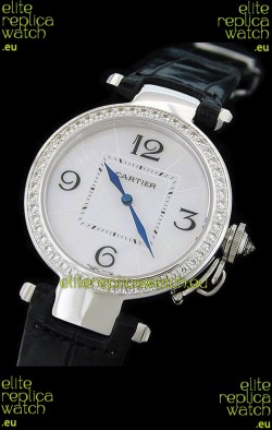 Cartier Pasha de Swiss Replica Automatic Watch in White Dial