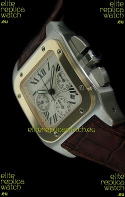 Cartier Santos Swiss Replica Watch in White Dial