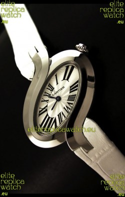 Delices De cartier Japanese Watch in White Strap