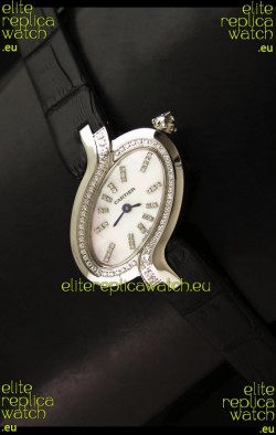 Delices De Cartier Ladies Replica Japanese Watch in White Pearl Dial