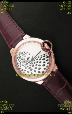 Ballon De Cartier Watch in Pink Gold Casing