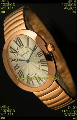 Cartier Baignoire Japanese Replica Watch in Yellow Gold
