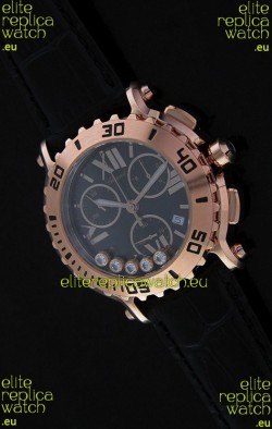 Chopard Happy Sport Swiss Replica Watch in Black Strap